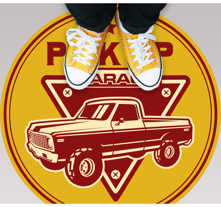 Vinyl Teppich Vintage klassische pickup-garage - TenStickers