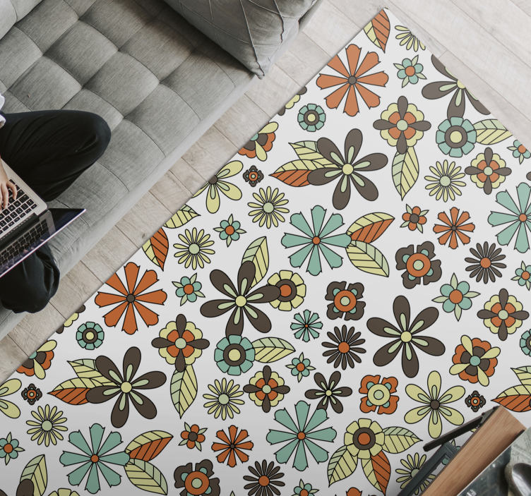 Vinyl Teppich Vintage retro-design der 70er - TenStickers