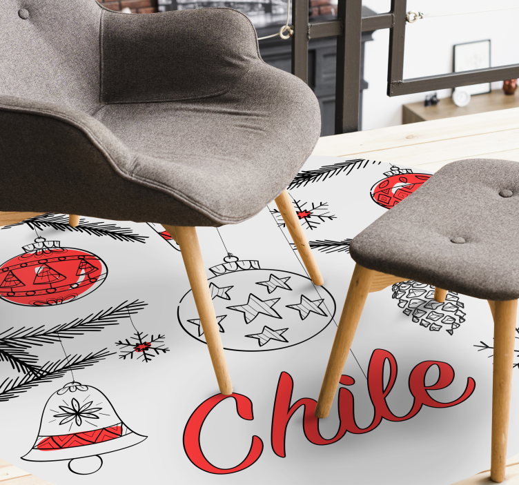 Vinyl Teppich Weihnachten chile weihnachtsdekoration - TenStickers