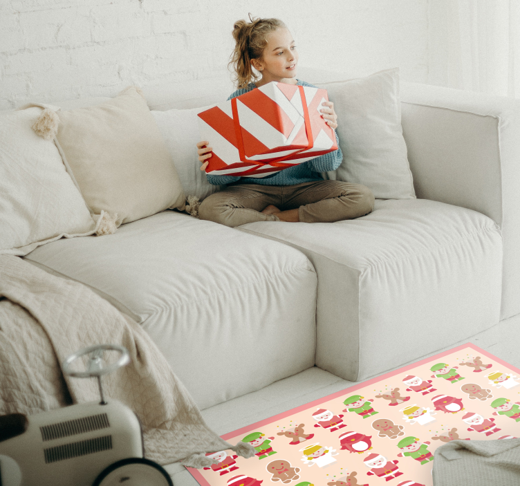 Vinyl Teppich Weihnachten festliche charaktere - TenStickers