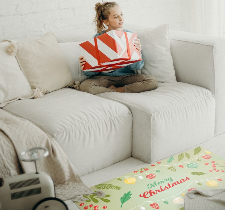 Vinyl Teppich Weihnachten festliche saisonale grüße - TenStickers