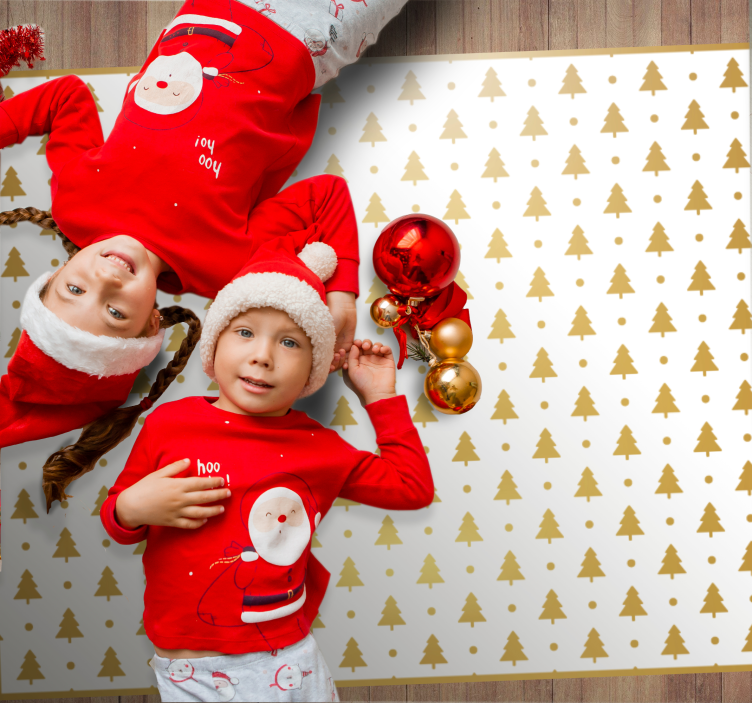 Vinyl Teppich Weihnachten festliches baummuster - TenStickers