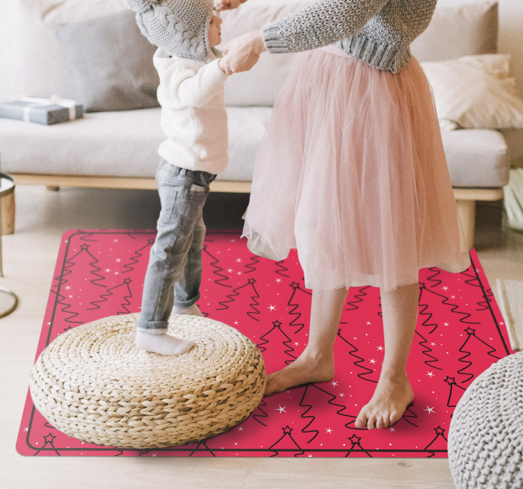 Vinyl Teppich Weihnachten festliches gekritzelmuster - TenStickers