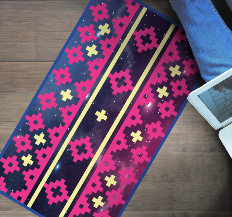 Vinyl Teppich Weltkarte geometrisches kosmosmuster - TenStickers