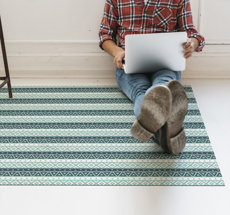 Vinyl Teppich Wohnzimmer geometrisches Muster Wohnakzent - TenStickers