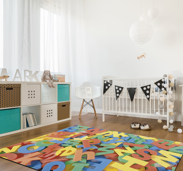 Vinyl Teppich Buchstaben bunte Alphabet-Spielfläche - TenStickers