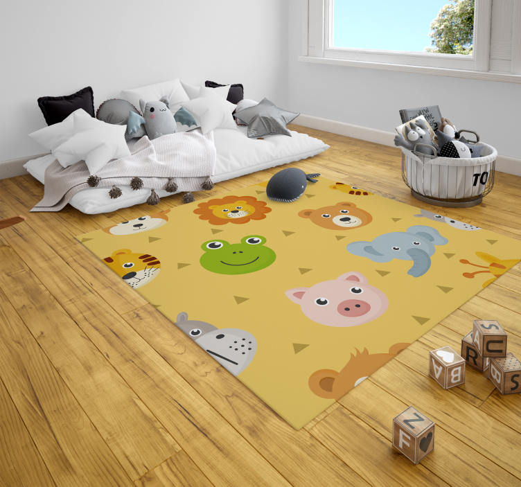 Vinylteppich Baby buntes Tier-Spielbereich - TenStickers