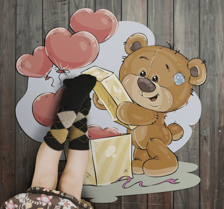 Vinylteppich Baby die Feier des Teddybären - TenStickers
