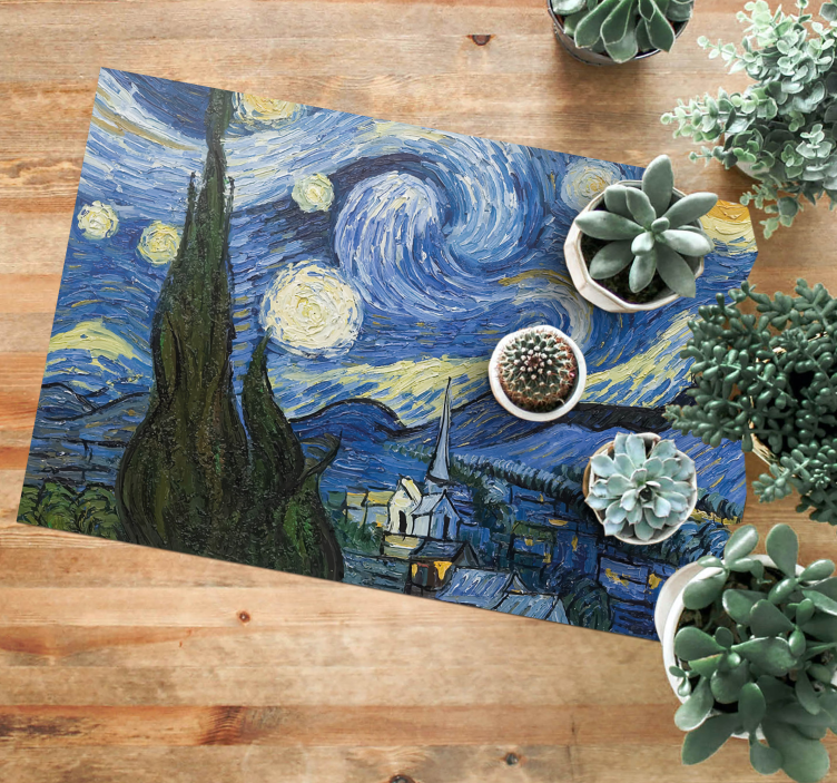 Vinylteppich Natur Van gogh sternennacht - TenStickers