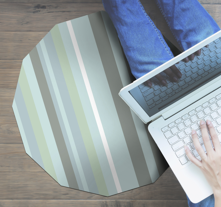 Vinylteppich Streifen gestreiftes achteck - TenStickers