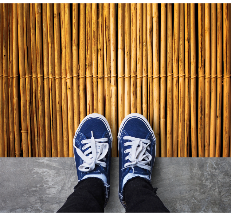 Vinyl Teppich Imitation Struktur bambus-textur-effekt - TenStickers