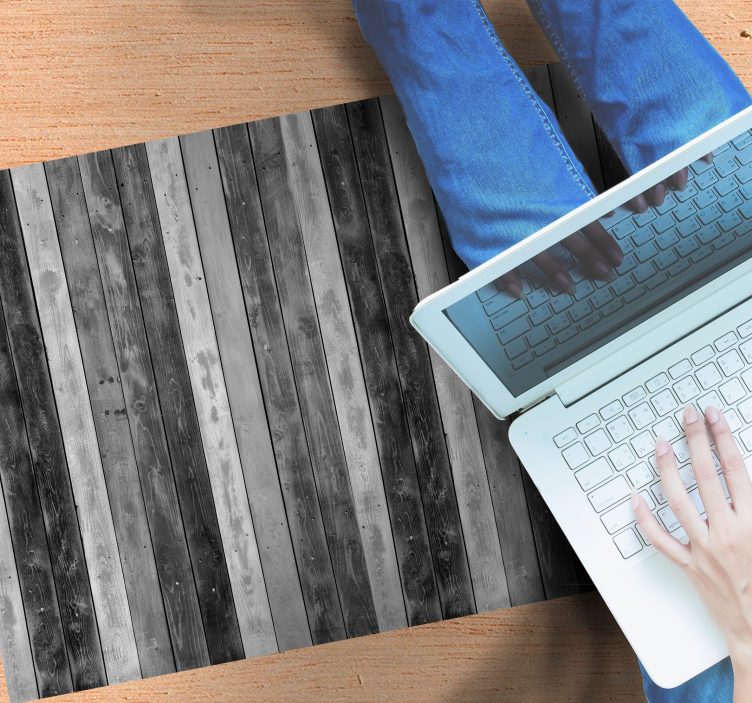 Vinylteppich Holzoptik warme grauoptik - TenStickers