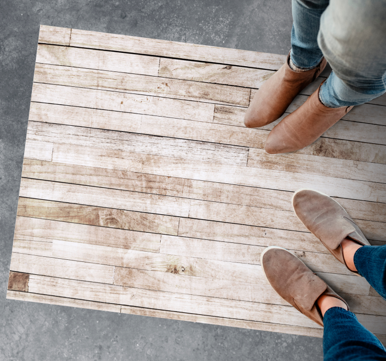 Vinylteppich Holzoptik helle plankenoptik - TenStickers