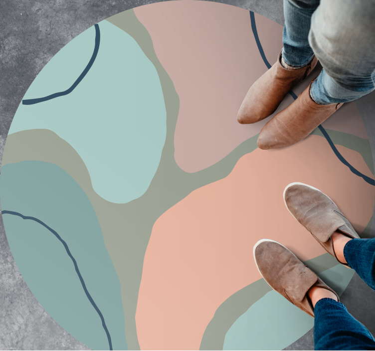 Vinylteppich minimalistisch abstrakte geometrische Formen - TenStickers