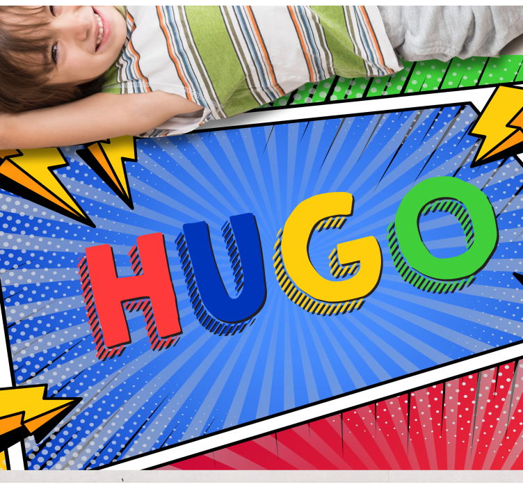 Vinylteppich mit Name Comic-stil Hintergrund mit Namen - TenStickers