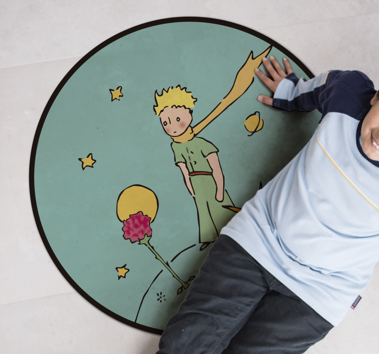 Vinylteppich mit Name Kleiner prinz mit Namen - TenStickers