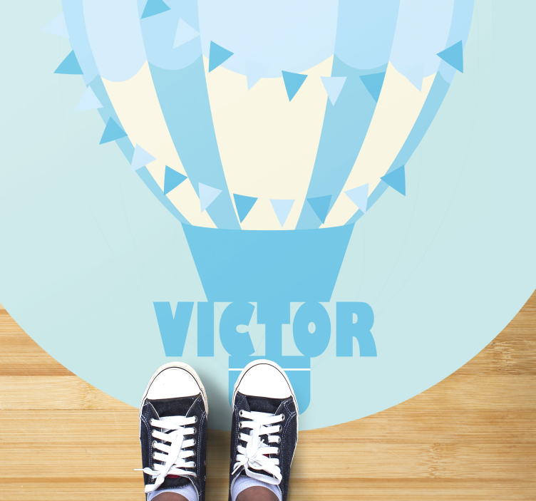 Vinylteppich mit Name Personalisierte bunte luftballons - TenStickers