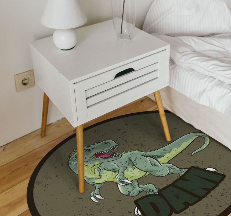 Vinylteppich mit Name Tirannosaurus rex - TenStickers
