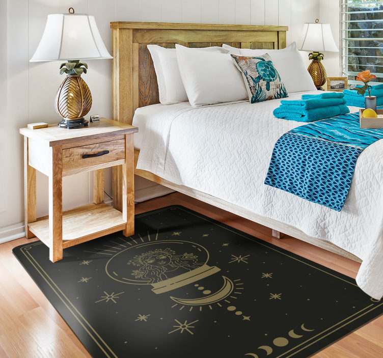 Vinylteppich Schlafzimmer Die hexe und der mond - TenStickers