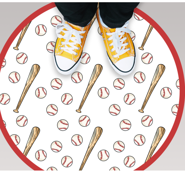 Vinylteppich Schlafzimmer Schläger und baseball - TenStickers