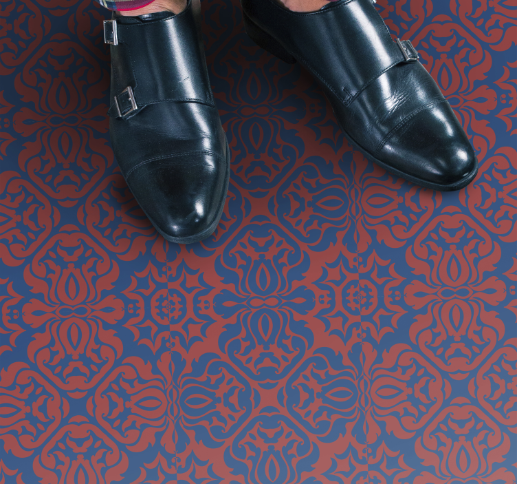 Vinyl teppich blumen mit eleganten botanischen motiven - TenStickers