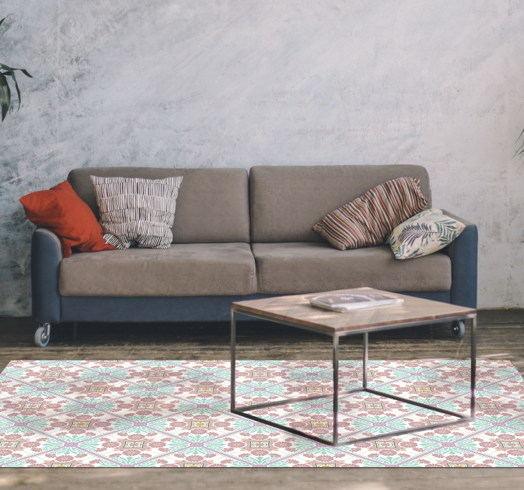 Vinylteppich Mosaik bunte ornamentfliesen - TenStickers