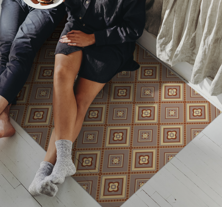 Vinylteppich Mosaik dekorative fliesenarrangements - TenStickers