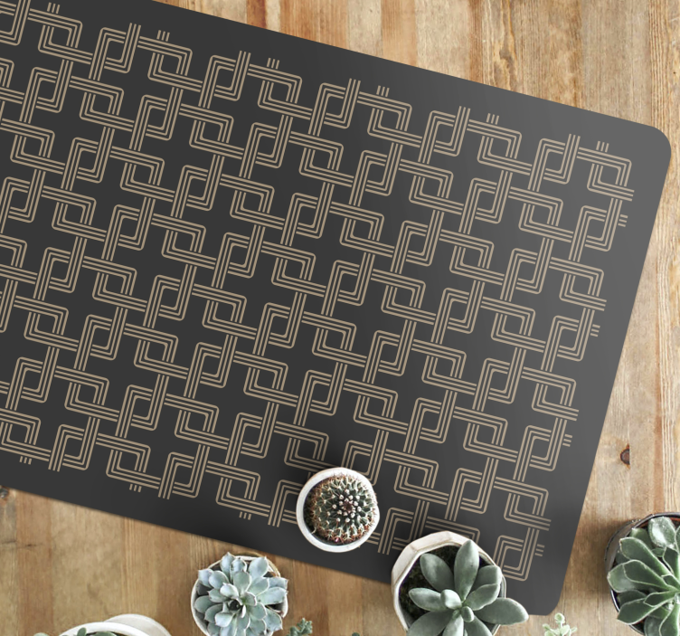 Vinylteppich Mosaik elegante linienmuster - TenStickers