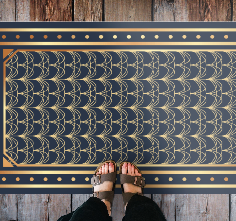 Vinyl Teppich geometrisch elegante wellenmuster - TenStickers