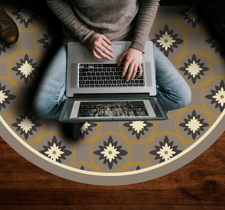 Vinylteppich Mosaik gemusterter kreis - TenStickers