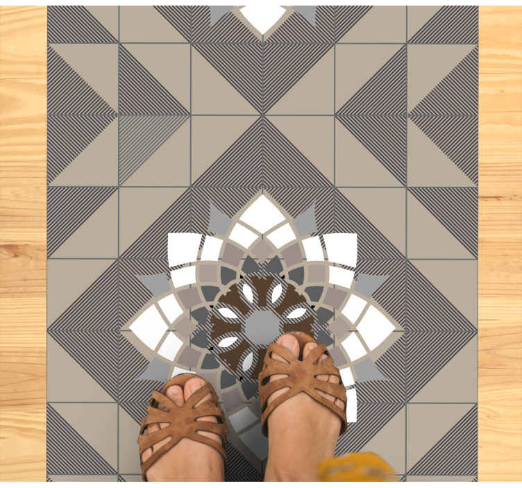 Vinylteppich Mosaik geometrisches blumenmotiv - TenStickers