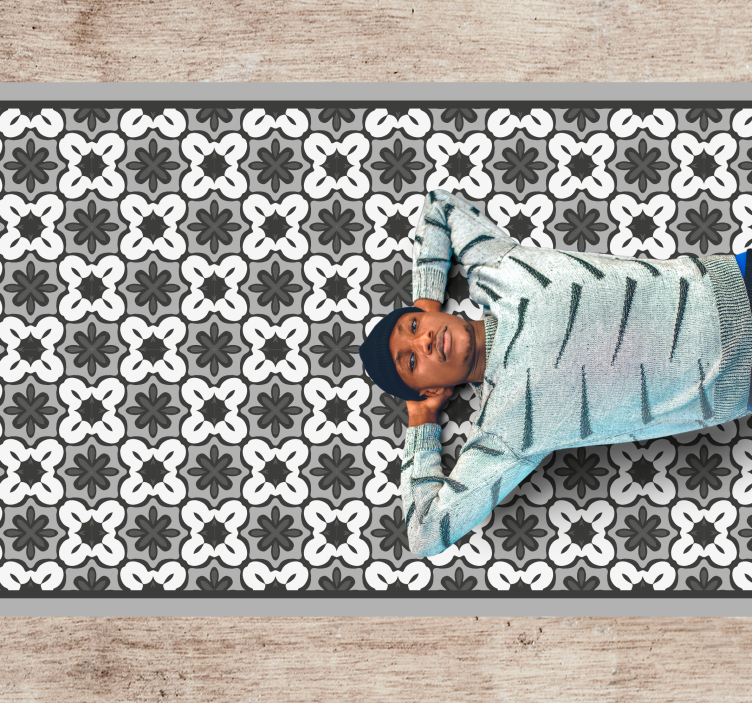 Vinylteppich Mosaik klassisches blumenmuster - TenStickers