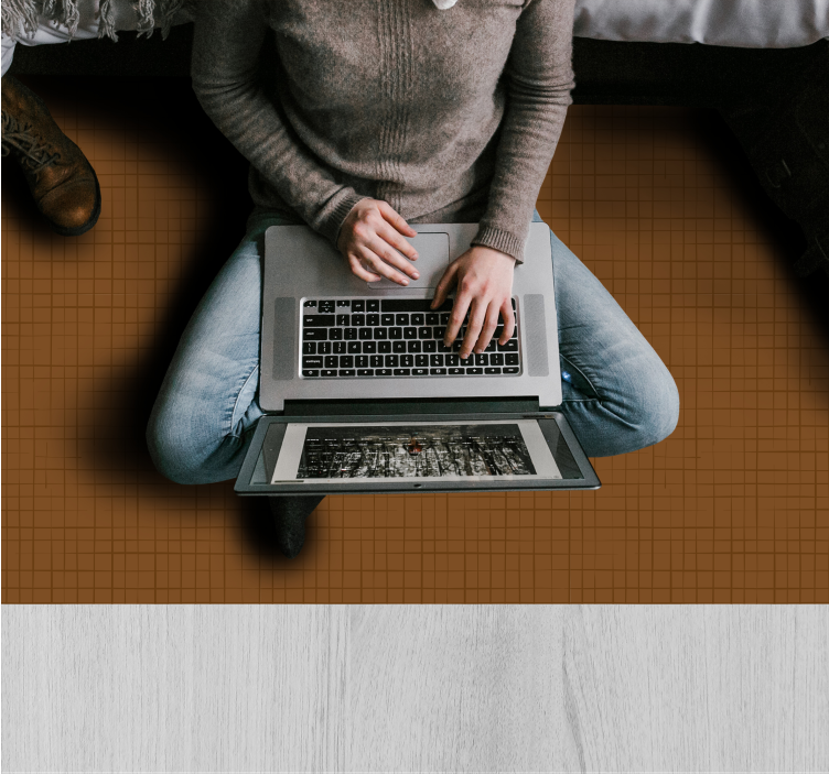 Vinylteppich Wohnzimmer Stoffeffekt "japandi style" - TenStickers