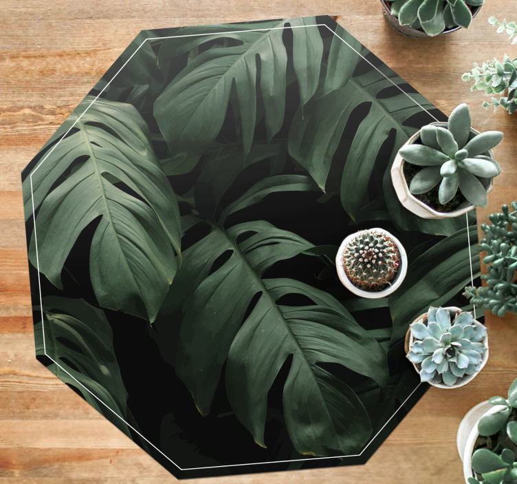 Vinylteppich Blumen Monstera geht - TenStickers