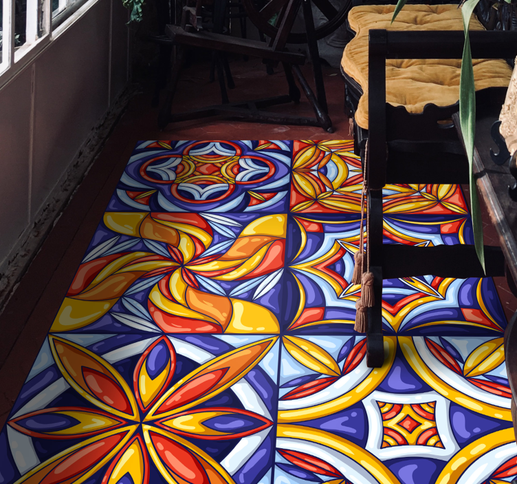 Vinylteppich Flur Portugiesischer fliesenstil - TenStickers