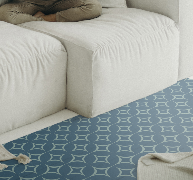 Vinylteppich Vintage 70er jahre türkis - TenStickers