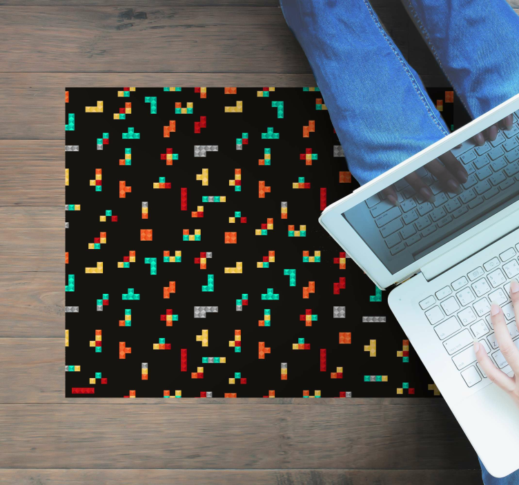 Vinylteppich Vintage Retro tetris - TenStickers