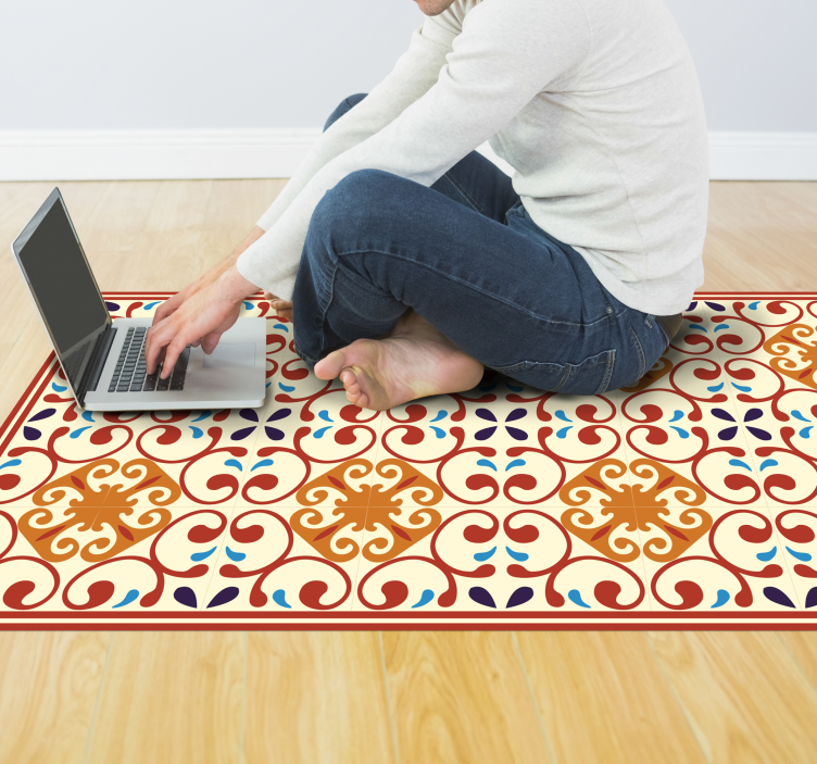 Vinylteppich Vintage Vintage fliesen - TenStickers