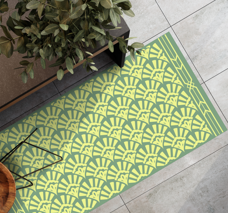 Vinylteppich Vintage Zitronenfarbenes 70er jahre Muster - TenStickers