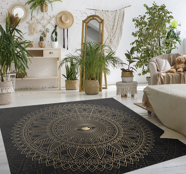 Vinylteppich Mandala Mandala alle sehen auge - TenStickers