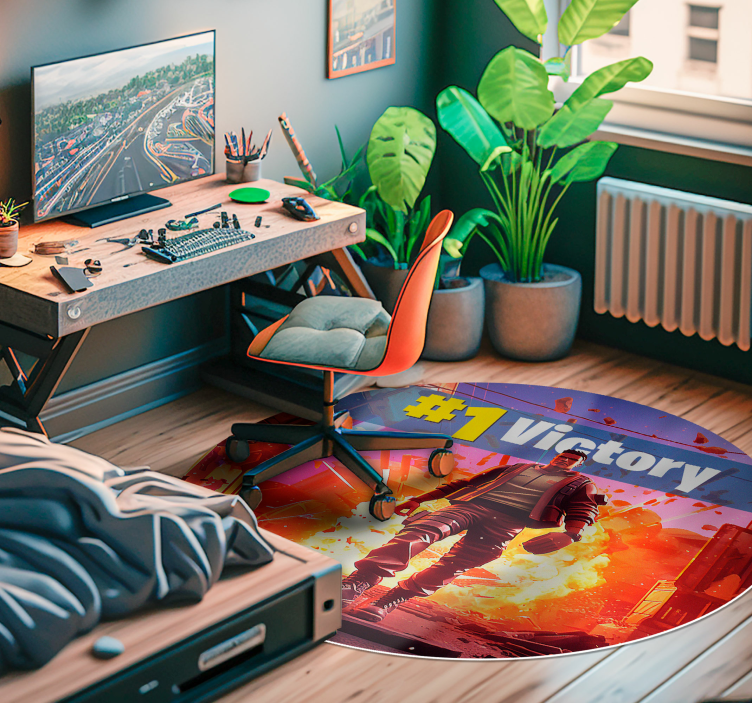 Vinylteppich Schlafzimmer Sieg im Videospiel - TenStickers