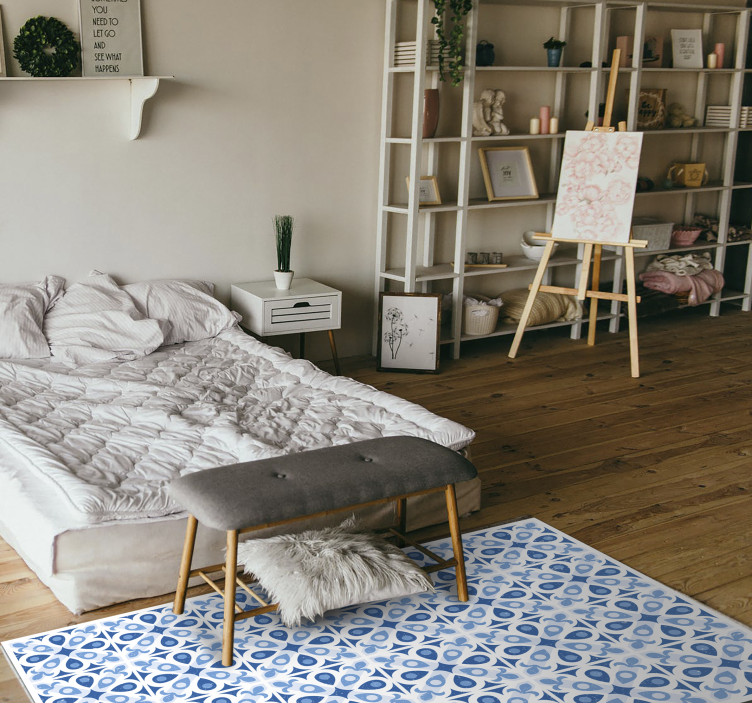 Vinylteppich modern Wasserhaus blau - TenStickers