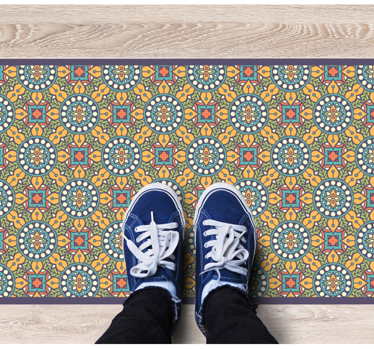 Vinylteppich nordisch Mehrfarbiges mosaik abstrakt - TenStickers