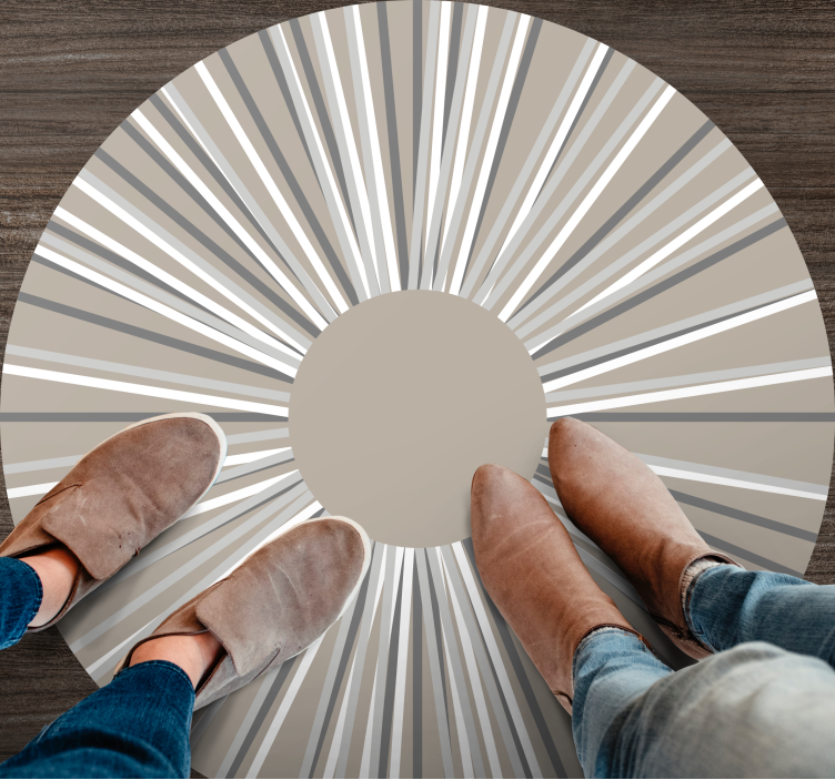 Vinyl Teppich geometrisch geometrisches burst-kreismuster - TenStickers