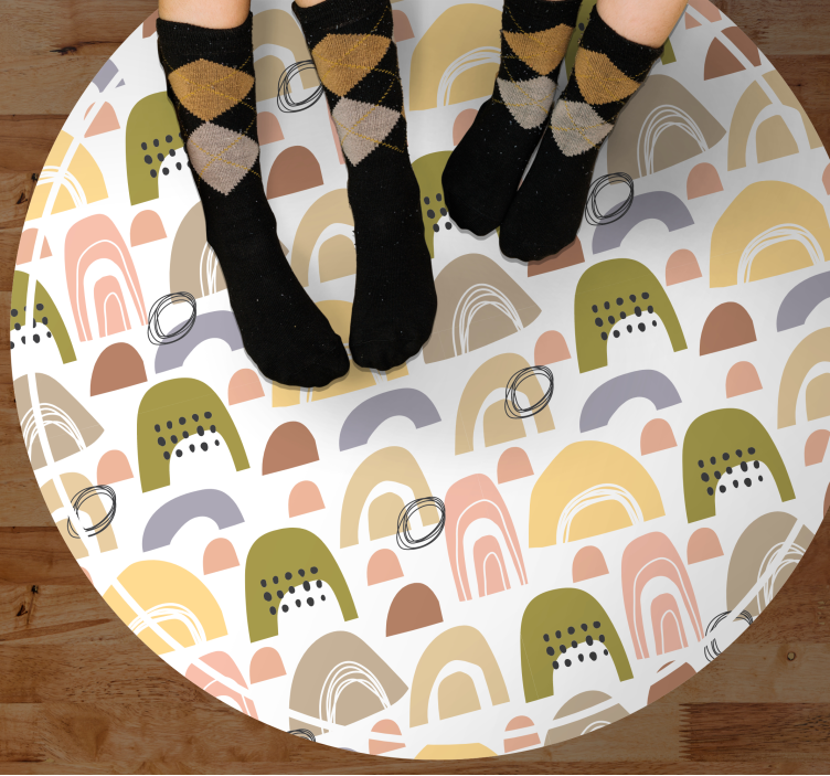 Vinylteppich nordisch Nordisches regenbogenmuster - TenStickers