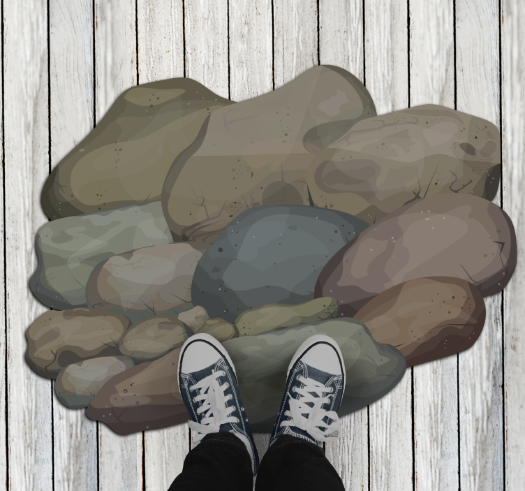 Vinylteppich Steinoptik kieselsteinillustration - TenStickers