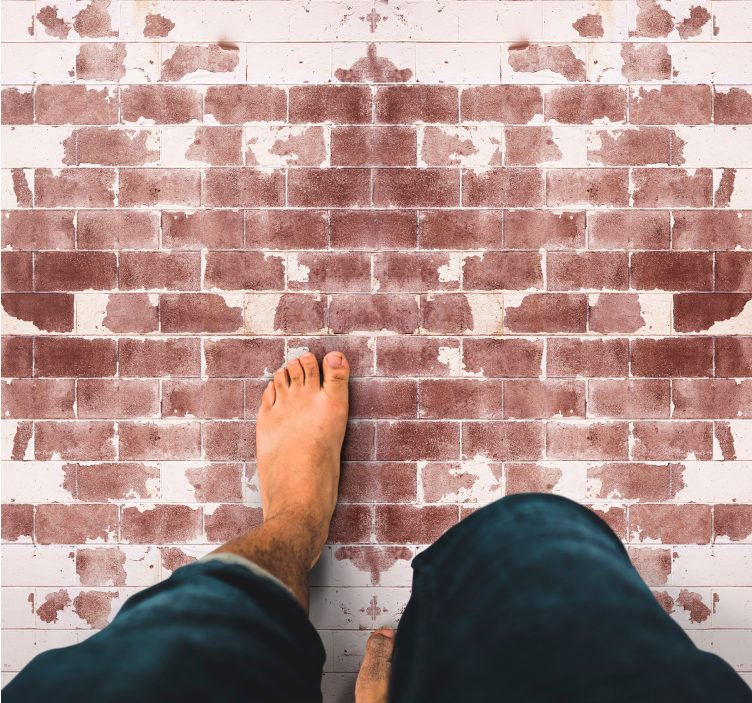 Vinylteppich Steinoptik rustikales ziegelmotiv - TenStickers