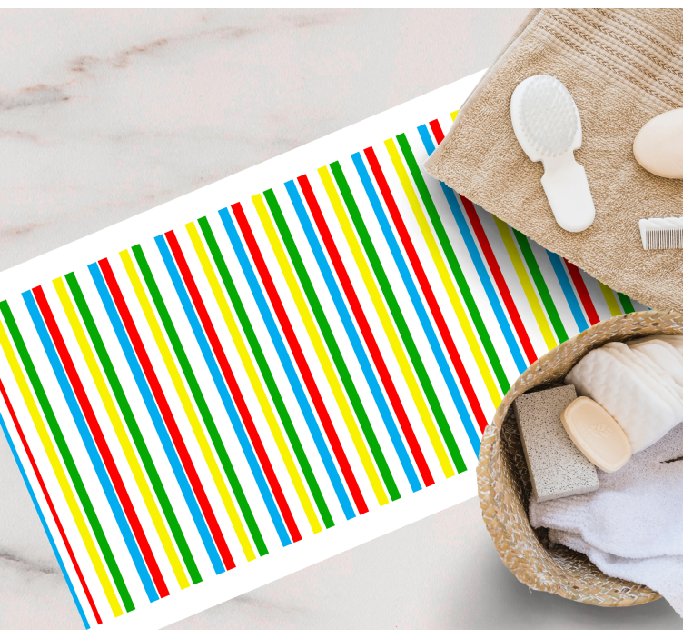Vinylteppich Streifen buntes vertikales muster - TenStickers