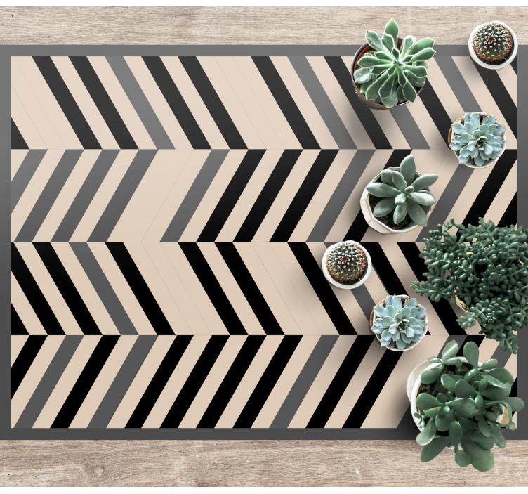Vinyl Teppich modern charm mit chevron-muster - TenStickers