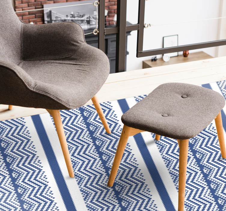 Vinylteppich gestreift Einfach blau - TenStickers